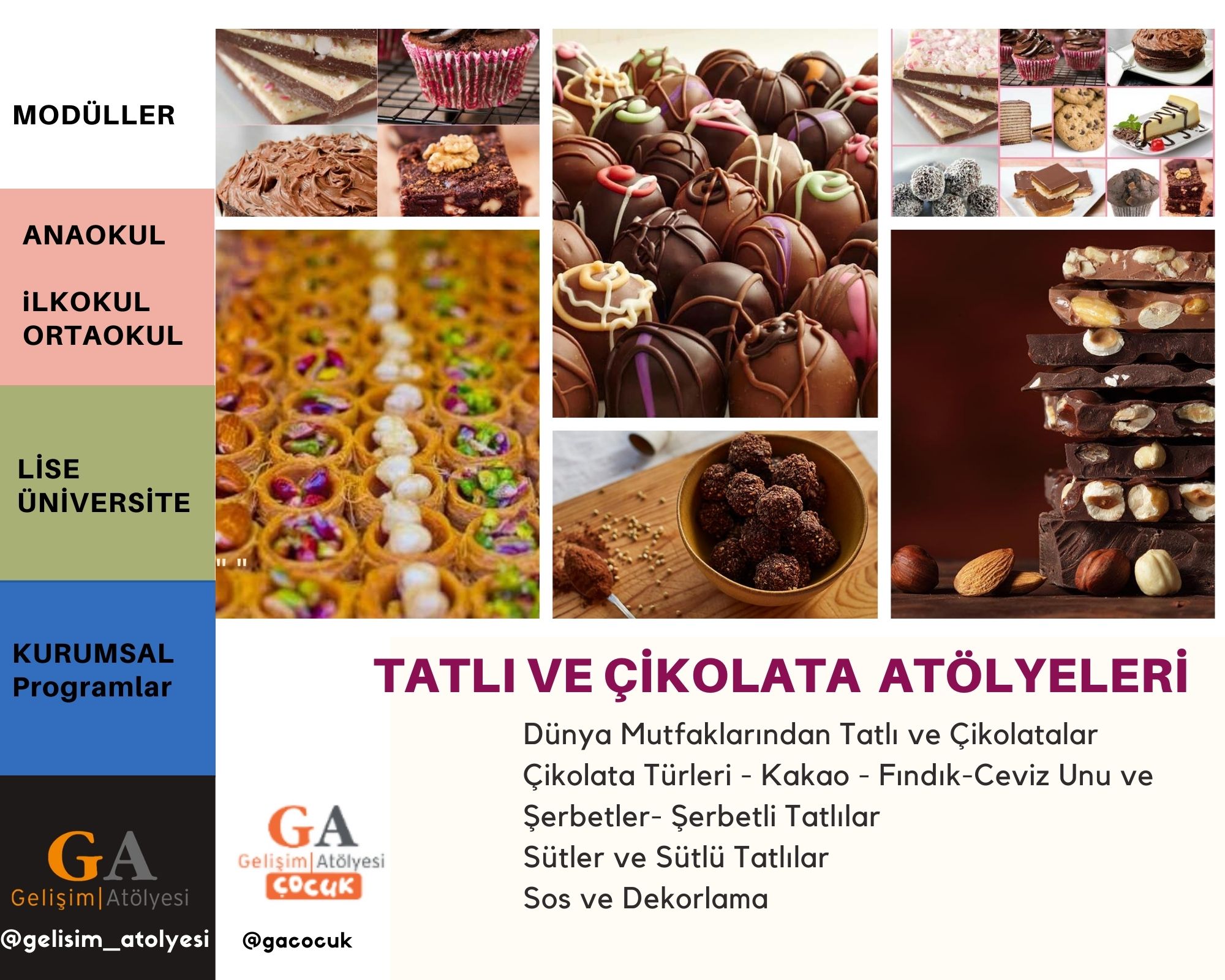 Tatlı ve Çikolata Atölyeleri 